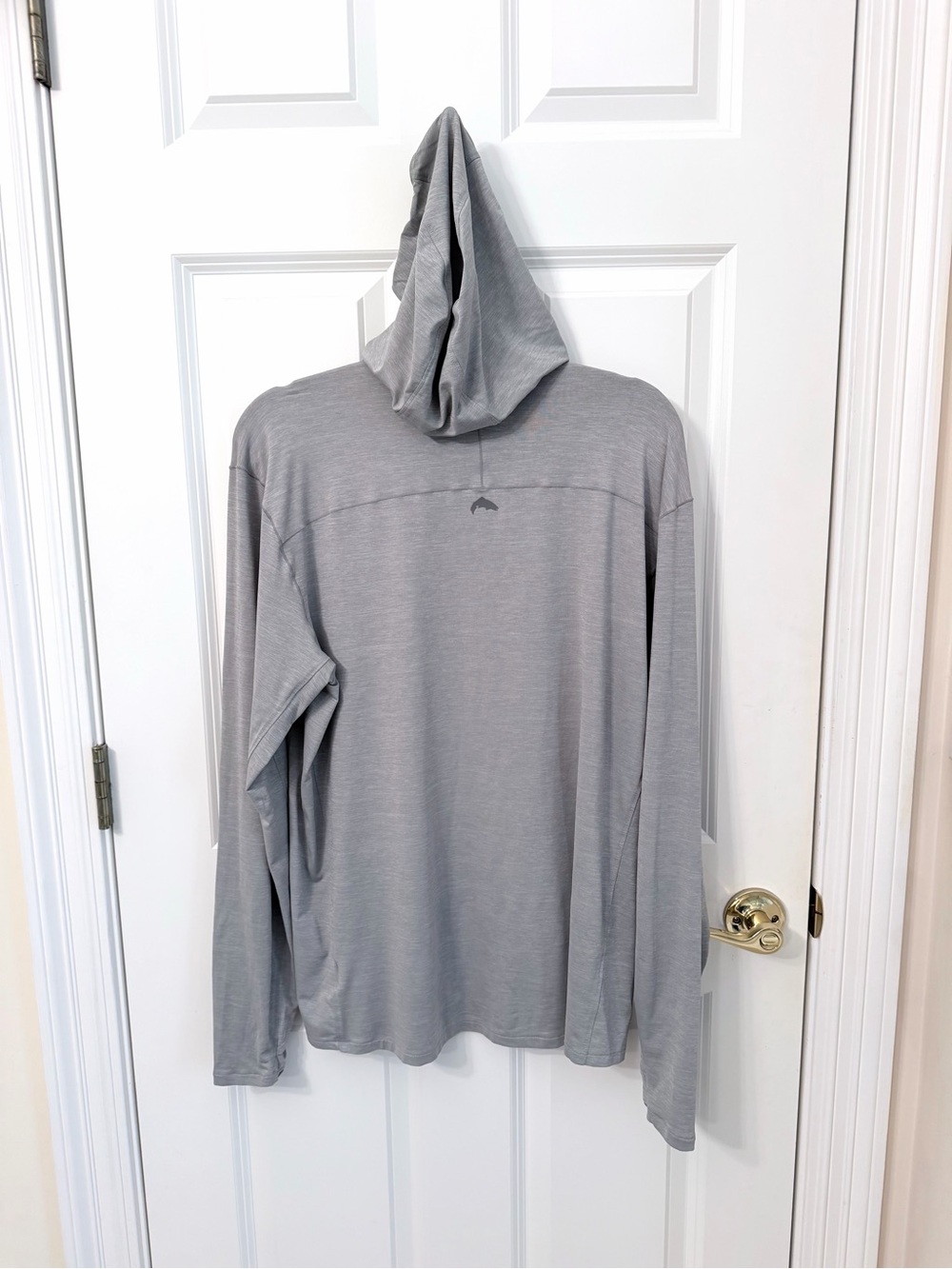 Simms Gray Hoodie Like New Solarflex UPF 50 Fishing Shirt Long Sleeve Size M - Picture 5 of 6